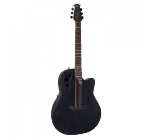 OVATION 2058TX-5 Elite T Deep Contour Cutaway 12-string Black Textured 12-стр. гитара (Корея)