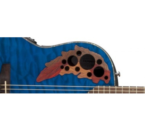 OVATION CE44P-8TQ Celebrity Elite Plus Mid Cutaway Trans Blue Quilt Maple  гитара (Китай)