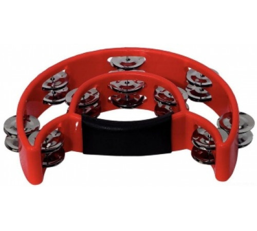 GEWA Jingle wreath Half moon 20 jingles Red тамбурин полукруглый красный, пластик, 20 пар бубенцов