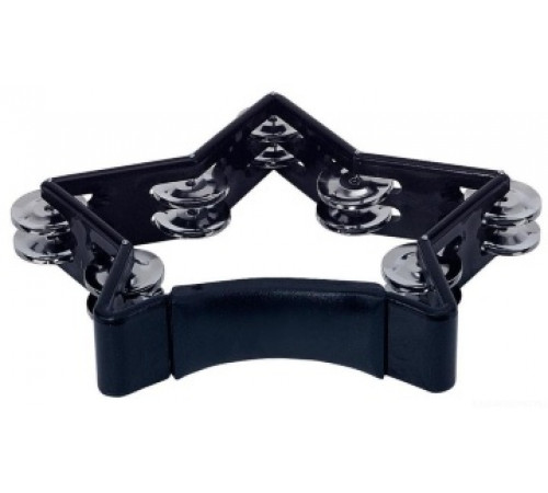 GEWA Jingle wreath Star Black тамбурин звезда черный, пластик, 14 пар бубенцов