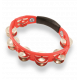LP LP151 Cyclops Steel Jingles Tambourine Red тамбурин пластиковый красный, 2x7 пар джинглов
