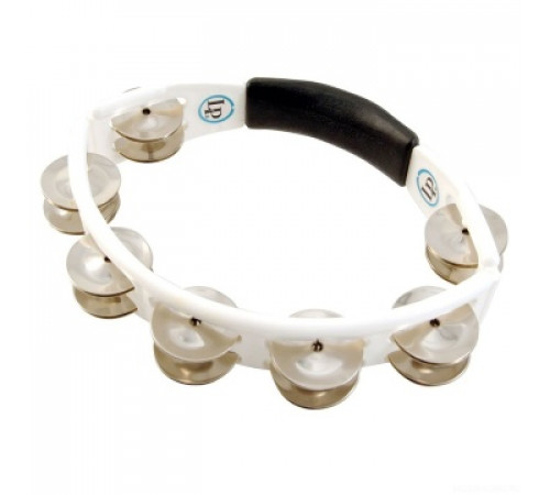 LP LP152 Cyclops Steel Jingles Tambourine White тамбурин пластиковый белый, 2x7 пар джинглов