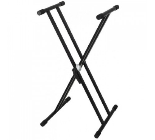 GEWA Keyboard Stand Black стойка клавишная Х-образная складная, двойные ноги, зажим, черная