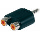 ALPHA AUDIO RCA(тюльпан) стерео джек 2х (3.5 мм) переходник