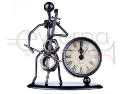 "GEWA Sculpture Clock Cello Сувенирные часы Виолончелист  "