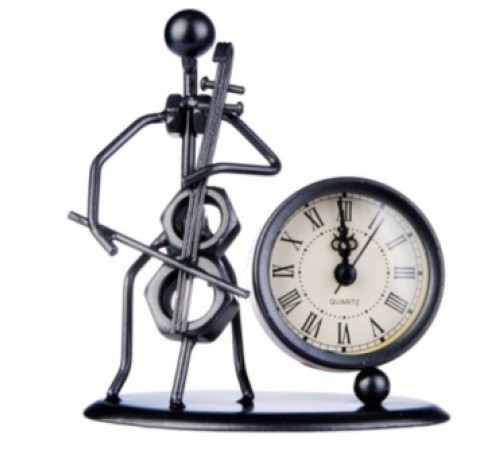 "GEWA Sculpture Clock Cello Сувенирные часы Виолончелист"