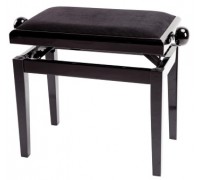 GEWA Piano Bench Deluxe Black Highgloss банкетка черная глянцевая прямые ножки верх черный