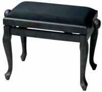 GEWA Piano Bench Deluxe Classic Black Matt банкетка черная матовая гнутые ножки верх черный