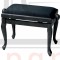 GEWA Piano Bench Deluxe Classic Black Matt банкетка черная матовая гнутые ножки верх черный