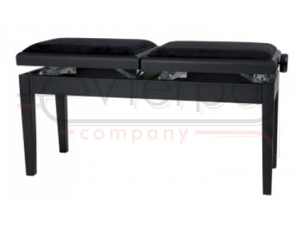 GEWA Piano bench Deluxe Double Black highgloss Банкетка для пианино двойная