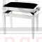 GEWA Piano Bench Deluxe White Highgloss банкетка белая глянцевая прямые ножки верх черный
