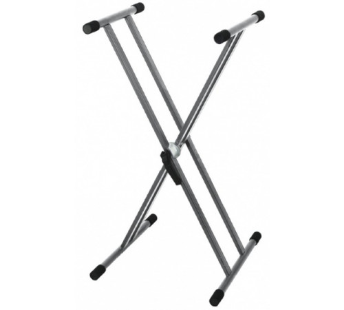 GEWA Keyboard Stand Silver Grey стойка клавишная Х-образная складная, двойные ноги, зажим, серебрист
