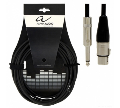 ALPHA AUDIO Pro Line кабель микрофонный XLR (мама) Х моноджек 6,3 мм, 9 м