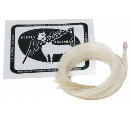 GEWA Mustang Bow Hair Cello Normal волос для смычка виолончели, небеленый, натуральный, 74 см, 12 шт