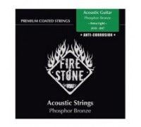 FIRE&STONE Acoustic Guitar 80/20 Bronze 12-string Extra Light 10-50 Coated струны для 12-стр. гитары