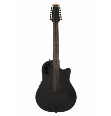 OVATION 2058TX-5 Elite T Deep Contour Cutaway 12-string Black Textured 12-стр. гитара (Корея)