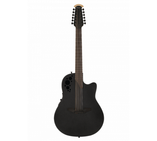 OVATION 2058TX-5 Elite T Deep Contour Cutaway 12-string Black Textured 12-стр. гитара (Корея)