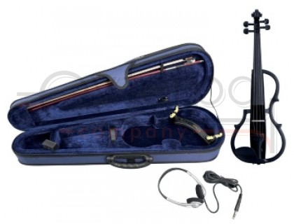 GEWA E-Violine line Black электроскрипка, чехол, смычок, канифоль, наушники , мостик