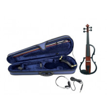 GEWA E-Violine Line Red Brown электроскрипка, чехол, смычок, канифоль, наушники , мостик