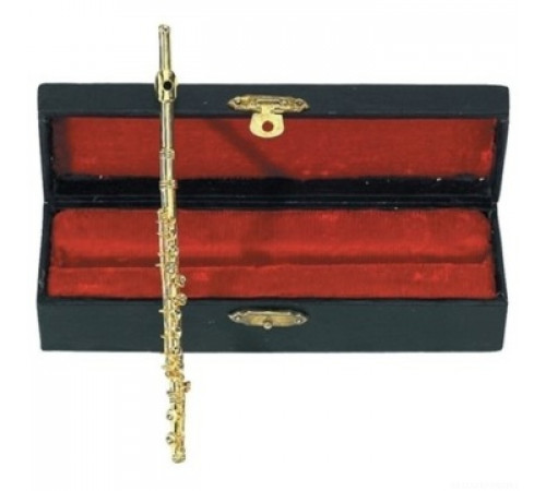 GEWA Miniature Instrument Flute сувенир флейта, латунь, 15 см, с футляром