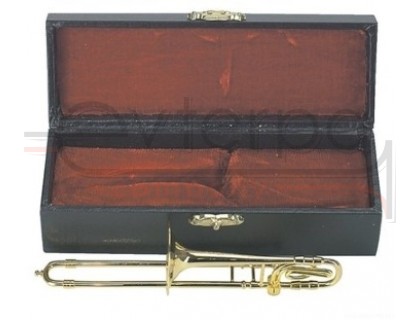 GEWA Miniature Instrument Trombone сувенир тромбон, латунь, 15 см, с футляром