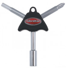 GIBRALTAR SC-GTK Tri Key Tool ключ для настройки барабанов с шестигранным и крестовым ключом