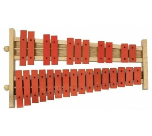GEWA BELLS G27R металлофон хроматический, 27 красных пластин, диапазон G-А, с чехлом