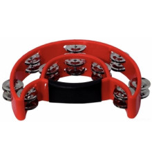 GEWA Jingle wreath Half moon 20 jingles Red тамбурин полукруглый красный, пластик, 20 пар бубенцов