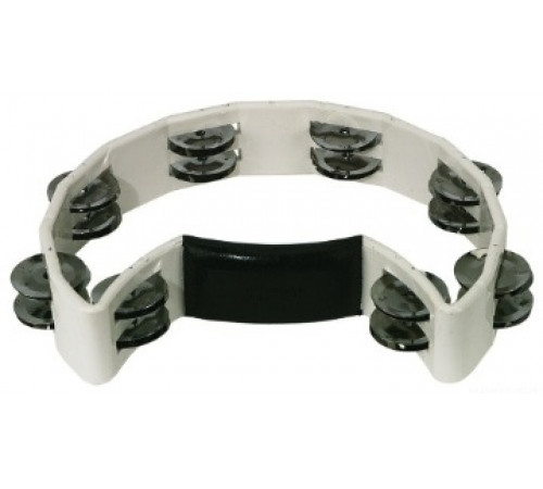 GEWA Jingle wreath Half moon White тамбурин полукруглый белый, пластик, 16 пар бубенцов