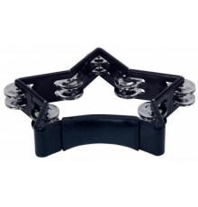 GEWA Jingle wreath Star Black тамбурин звезда черный, пластик, 14 пар бубенцов