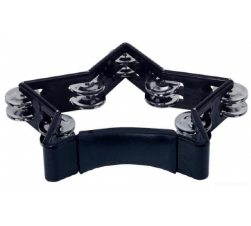 GEWA Jingle wreath Star Black тамбурин звезда черный, пластик, 14 пар бубенцов