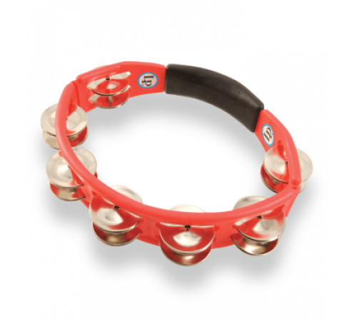 LP LP151 Cyclops Steel Jingles Tambourine Red тамбурин пластиковый красный, 2x7 пар джинглов