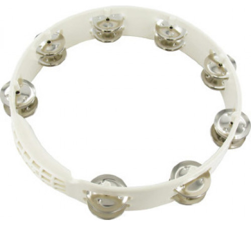 LP LPA192 Aspire 10” Plastic Tambourine White тамбурин пластиковый белый, 2x7 пар джинглов