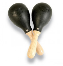 LP M283 Matador Maracas маракасы черные пластиковые, деревянная ручка