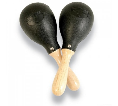 LP M283 Matador Maracas маракасы черные пластиковые, деревянная ручка