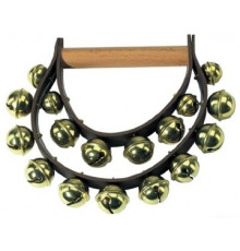 GEWA BELL WREATH венок из 17 колокольчиков на двух ремнях, деревянная ручка