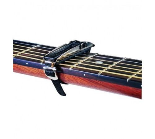 DUNLOP 15 F Deluxe Professional Capo каподастр универсальный, плоский, на ремешке