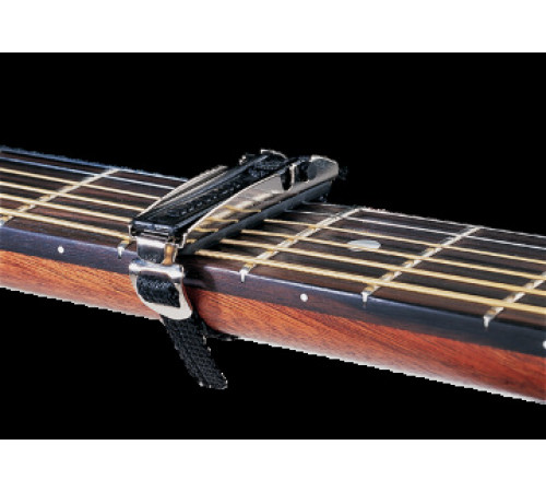DUNLOP 15 F Deluxe Professional Capo каподастр универсальный, плоский, на ремешке