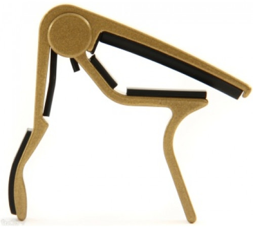 DUNLOP 84 FG Acoustic Trigger Flat Gold каподастр для вестерн-гитары, плоский, золото