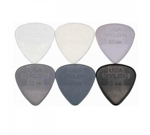 DUNLOP 4410 Nylon Standard набор медиаторов (216 шт, по 36 шт .38 .46 .60 .73 .88 1.0 мм)