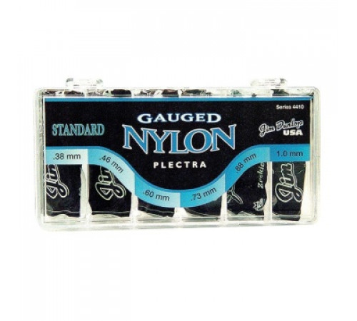 DUNLOP 4410 Nylon Standard набор медиаторов (216 шт, по 36 шт .38 .46 .60 .73 .88 1.0 мм)