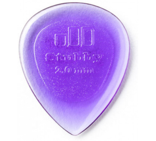 DUNLOP 474P2.0 Stubby® Jazz Lexan® упаковка медиаторов 2.0мм, (6шт.)