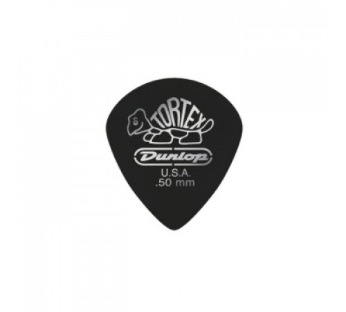 DUNLOP 482P.50 Tortex® Pitch Black Jazz III набор черных медиаторов 0.50мм, упаковка (12шт.)