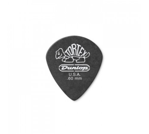 DUNLOP 482P.60 Tortex® Pitch Black Jazz III упаковка черных медиаторов 0.60мм, (12шт.)