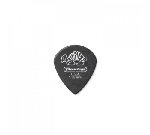DUNLOP 482P1.35 Tortex® Pitch Black Jazz III упаковка черных медиаторов 1.35мм, (12шт.)