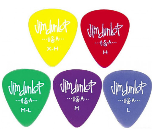 DUNLOP 4860 Gels Standard набор медиаторов разной толщины (1008шт)