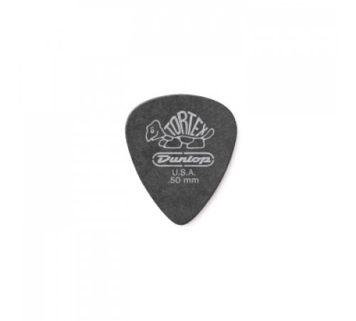 DUNLOP 488P.50 Tortex® Pitch Black Standard упаковка черных медиаторов 0.5мм, (12шт.)