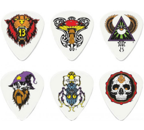 DUNLOP BL115 Alan Forbes Series 2 набор медиаторов с оригинальной графикой разной толщины, 432 шт