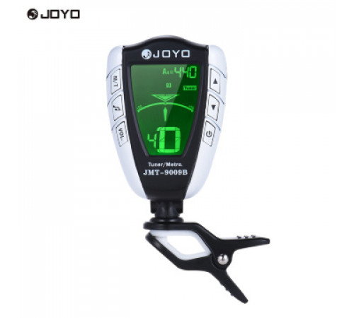 JOYO JMT-9009B тюнер/метроном-прищепка хроматический, гитара, бас, скрипка, укулеле, темп 30-250