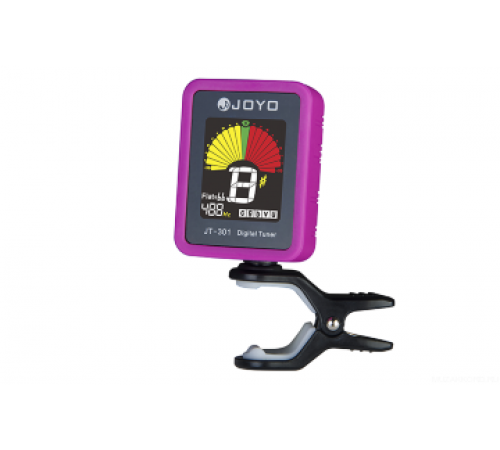 JOYO JT-301 Purple тюнер-прищепка хроматический, гитара, бас, скрипка, укулеле, цветной дисплей